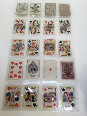 Lot Group of Victorian playing cards including full 52 card deck by Woolley & Co