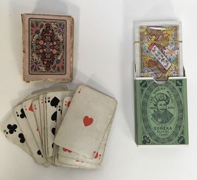 Lot Group of Victorian playing cards including full 52 card deck by Woolley & Co