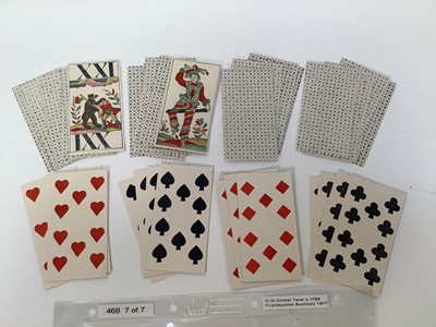 Lot Facsimile set of TierTarok (Bavarian animal tarot), 1977 reproduction of a 1763 set