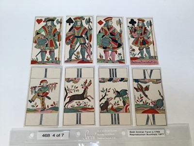 Lot Facsimile set of TierTarok (Bavarian animal tarot), 1977 reproduction of a 1763 set