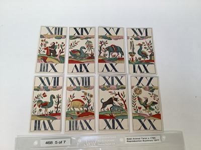 Lot Facsimile set of TierTarok (Bavarian animal tarot), 1977 reproduction of a 1763 set