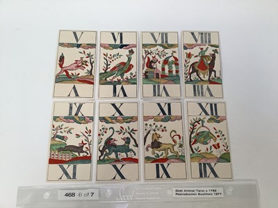 Lot Facsimile set of TierTarok (Bavarian animal tarot), 1977 reproduction of a 1763 set