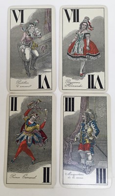 Lot Rare Masked Ball tarot set of 54 Viennese cards by Joseph Glanz