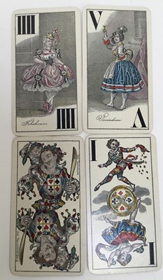 Lot Rare Masked Ball tarot set of 54 Viennese cards by Joseph Glanz