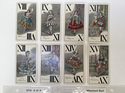 Lot Rare Masked Ball tarot set of 54 Viennese cards by Joseph Glanz