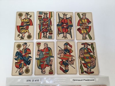 Lot Complete deck of 78 Piedmont Tarot cards, by Grimaud, Circa 1900