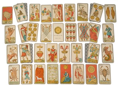 Lot Complete deck of 97 Italian Minchiate cards, circa 1930