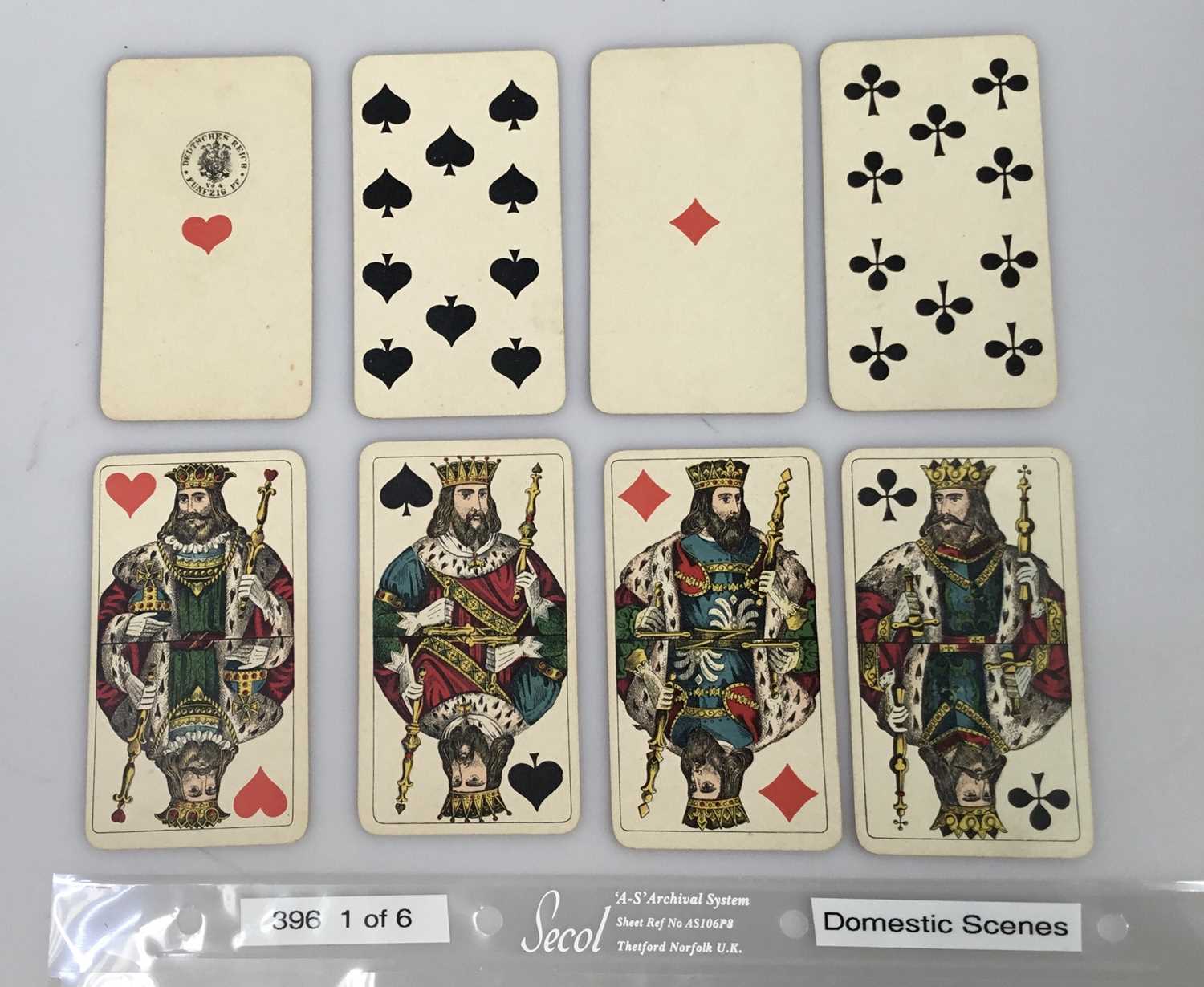 Lot Full 54 card deck of 'Domestic scenes' taroc cards, circa 1890