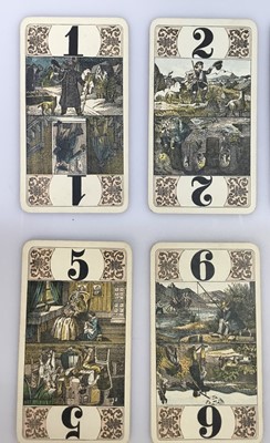 Lot Full 54 card deck of 'Domestic scenes' taroc cards, circa 1890