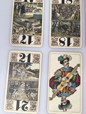 Lot Full 54 card deck of 'Domestic scenes' taroc cards, circa 1890