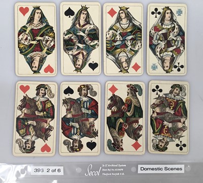 Lot Full 54 card deck of 'Domestic scenes' taroc cards, circa 1890