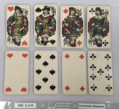 Lot Full 54 card deck of 'Domestic scenes' taroc cards, circa 1890