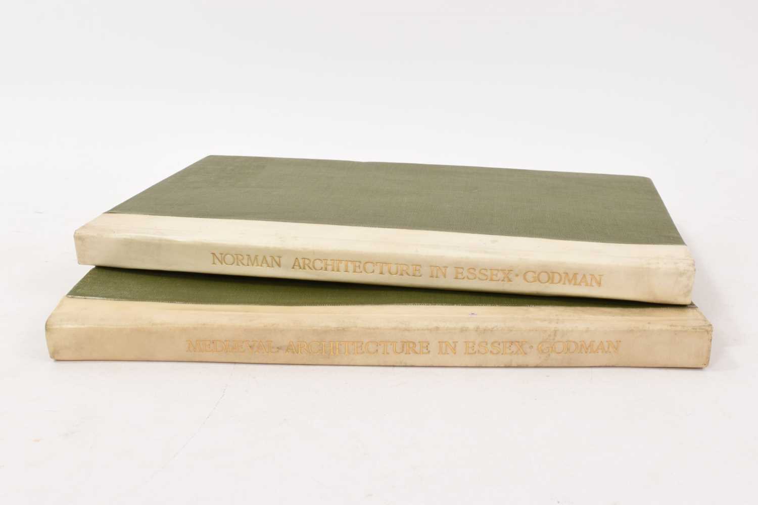 Lot 936 - Ernest Godman - Norman Architecture in Essex & Mediaeval Architecture in Essex. 2 vols
