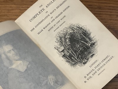 Lot 947 - Isaak Walton and Charles Cotton - The complete Angler, fourth edition, London 1844