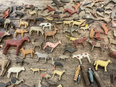 Lot 1010 - 19th century German Noah's Ark, with a large assemblage of carved animals