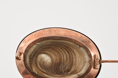 Lot 687 - Two Victorian mourning brooches