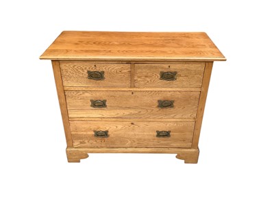 Lot 1619 - Liberty style blond oak chest of drawers