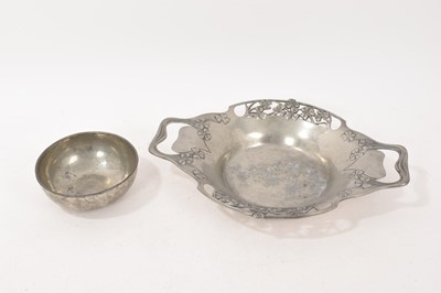 Lot 176 - Tudric pewter twin handled pierced