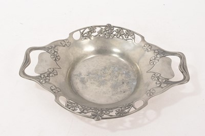 Lot 13 - Tudric pewter twin handled pierced