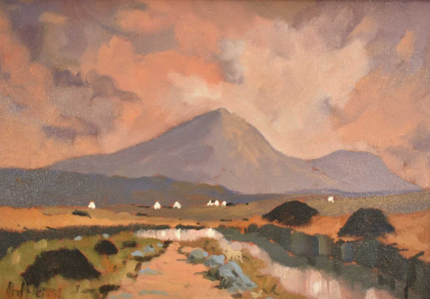 Lot 198 - Alex McKenna (Irish, b. 1943) oil on canvas board - Irish Landscape, signed, 24cm x 34cm, framed