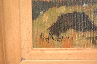 Lot 198 - Alex McKenna (Irish, b. 1943) oil on canvas board - Irish Landscape, signed, 24cm x 34cm, framed