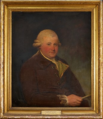 Lot 1308 - Thomas Parkinson (c.1744-1789) pair of oils on canvas in gilt frames - John Gregory (1745-1813) and Mary (Lulham) 2nd Wife of John Gregory, married 1776 - died 1827.