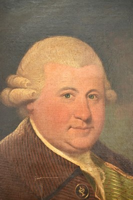 Lot 1308 - Thomas Parkinson (c.1744-1789) pair of oils on canvas in gilt frames - John Gregory (1745-1813) and Mary (Lulham) 2nd Wife of John Gregory, married 1776 - died 1827.