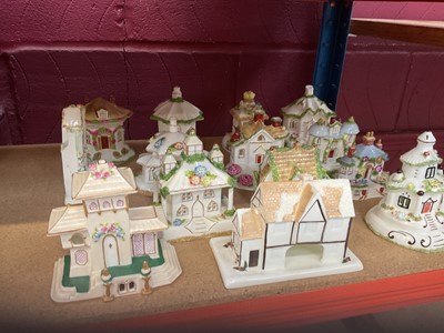 Lot 725 - Group of fourteen Coalport cottages.