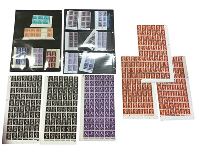 Lot 1460 - GB stamps 1/2 sheets and full sheets with cylinder numbers