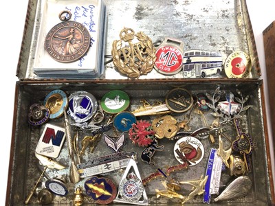 Lot 399 - Collection of mostly vintage pins and badges