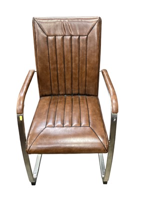 Lot 1215 - Modern leather upholstered desk chair