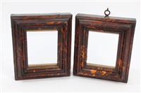 Lot 1556 - Pair 18th / 19th century Italian tortoiseshell...