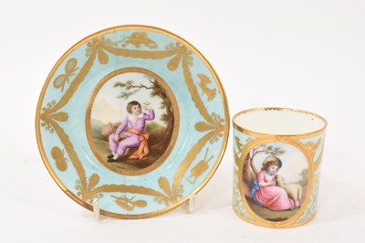 Lot 273 - Sèvres coffee can and saucer