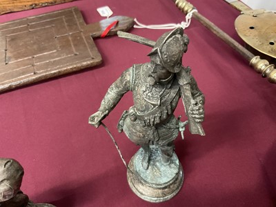 Lot 1047 - Three silvered bronze figures after Emile Coriolan Hippolyte Guillemin (1841-1907)