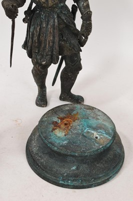 Lot 1047 - Three silvered bronze figures after Emile Coriolan Hippolyte Guillemin (1841-1907)