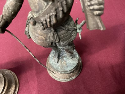 Lot 1047 - Three silvered bronze figures after Emile Coriolan Hippolyte Guillemin (1841-1907)