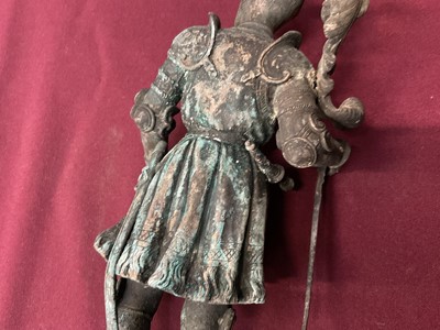 Lot 1047 - Three silvered bronze figures after Emile Coriolan Hippolyte Guillemin (1841-1907)