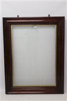 Lot 1558 - A Victorian mahogany frame with hinged glass...