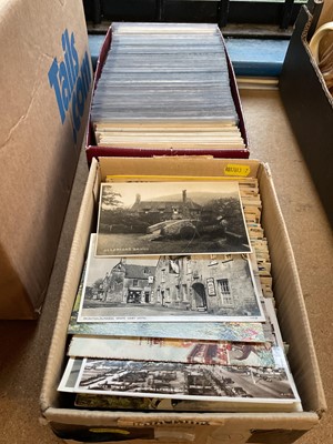 Lot 85 - Two shoe boxes of assorted GB postcards (approximately 300)