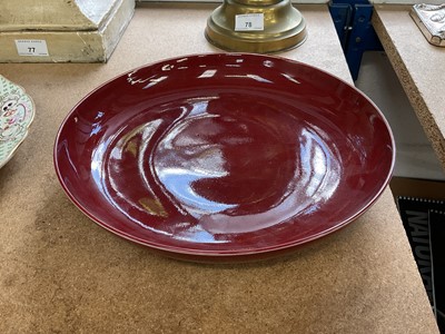 Lot 80 - Chinese sang-de-boeuf glaze dish