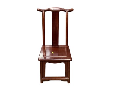 Lot 1216 - Chinese small harwood chair