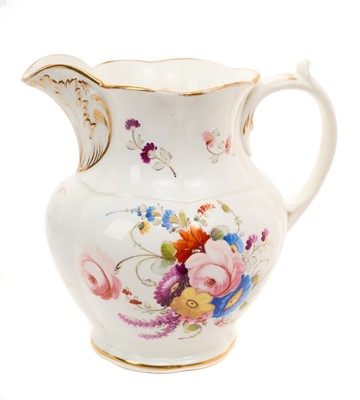 Lot 46 - H.M. Queen Victoria Buckingham Palace jug with painted floral sprays