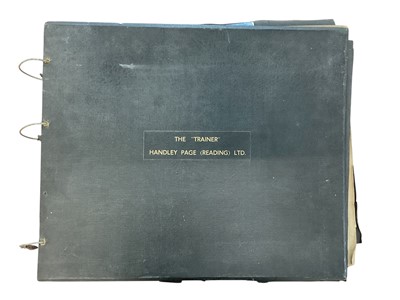 Lot 911 - Aviation interest- Handley Page aircraft folio relating to 'The Trainer' together with other photographs, clippings and ephemera relating to E. W. J. Gray who worked for Handley Page