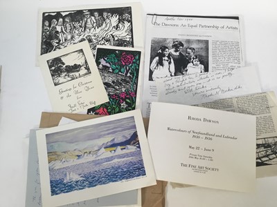 Lot 177 - Collection of Rhoda Dawson black and white lino cut prints