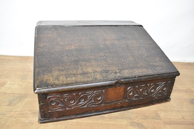 Lot 1583 - 17th century oak bible box