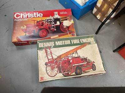 Lot 439 - Airfix series 20 The Christie 1911 Christie American Steam Fire Engine and Dennis Motor Fire Engine 1914 (2)