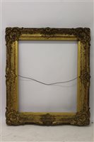 Lot 1566 - A 19th century gilt and gesso frame - internal...