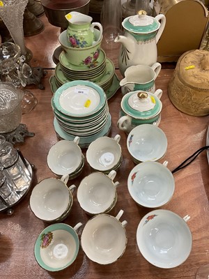 Lot 403 - 1930s Czechoslovakian porcelain teaset and a 1950s Sarreguemines coffee set