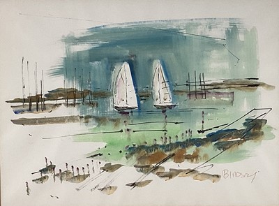 Lot 112 - Alfred Birdsey (1912-1996) four watercolours - Marine scenes, signed, 38cm x 50cm, framed (4)