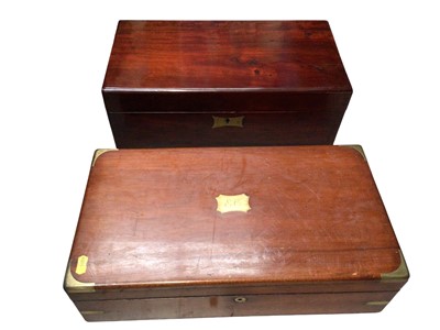 Lot 319 - Two wooden writing slopes